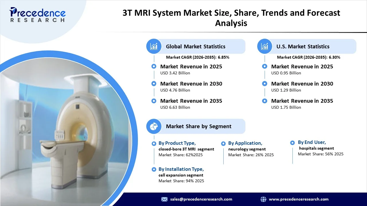 3T MRI System Market Revenue Statistics