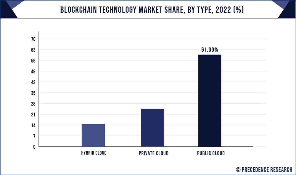 Blockchain Technology Market Share, By Type, 2021(%)