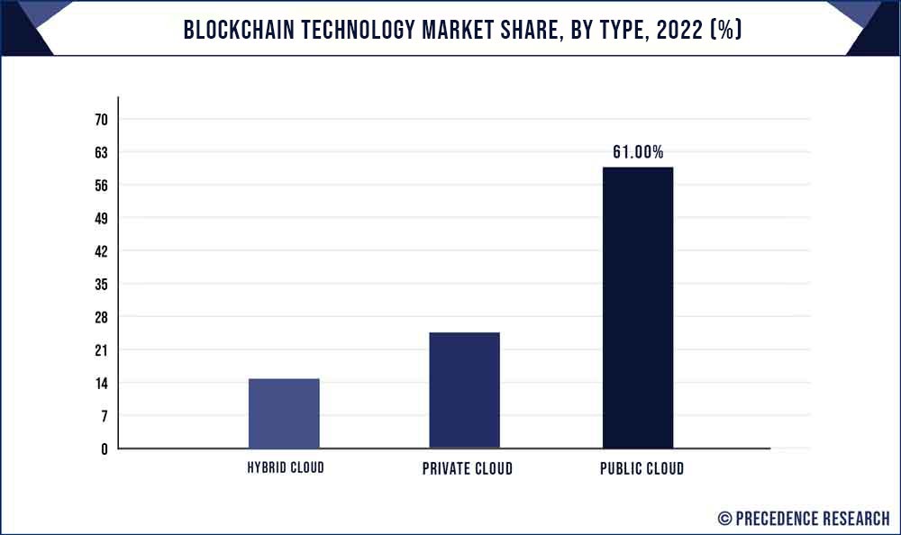 Blockchain Technology Market Share, By Type, 2022 (%)