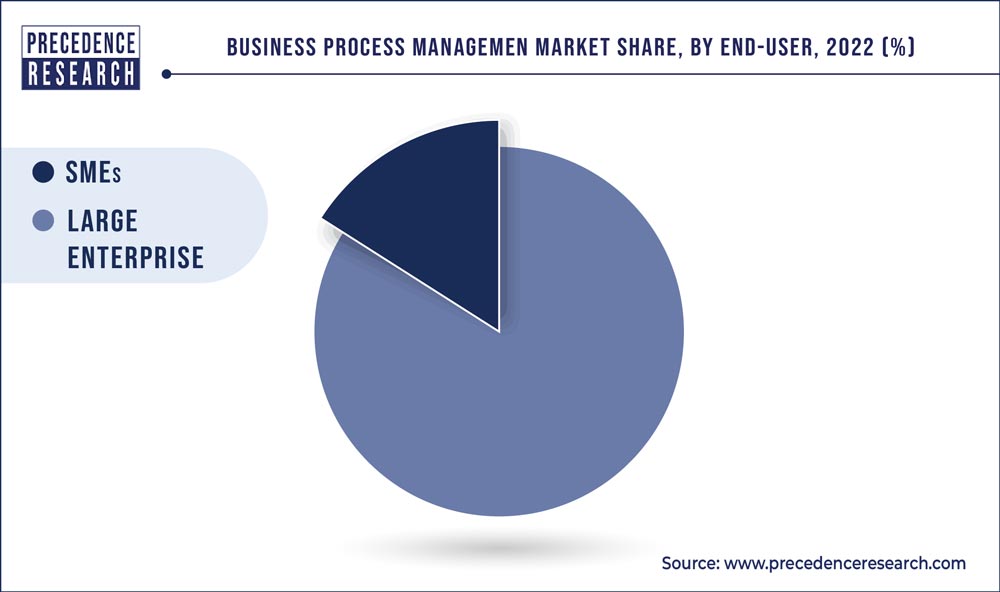 Business Process Managemen Market Share, By End-User, 2022 (%)