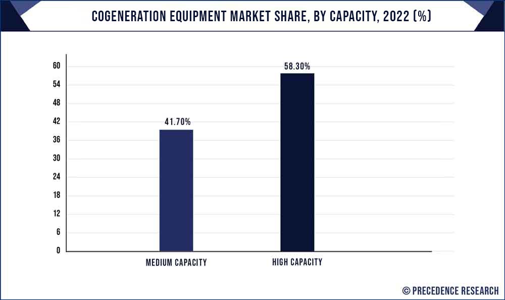 Cogeneration Equipment Market Share, By Capacity, 2022 (%)