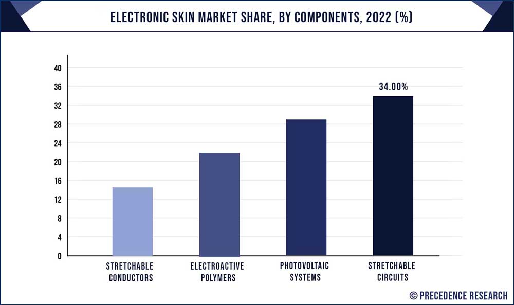 Electronic Skin Market Share, By Component, 2022 (%)