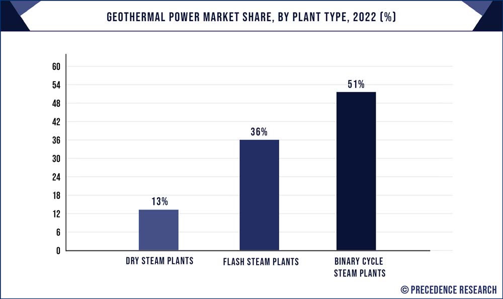 Geothermal Power Market Share, By Plant Type, 2021 (%)