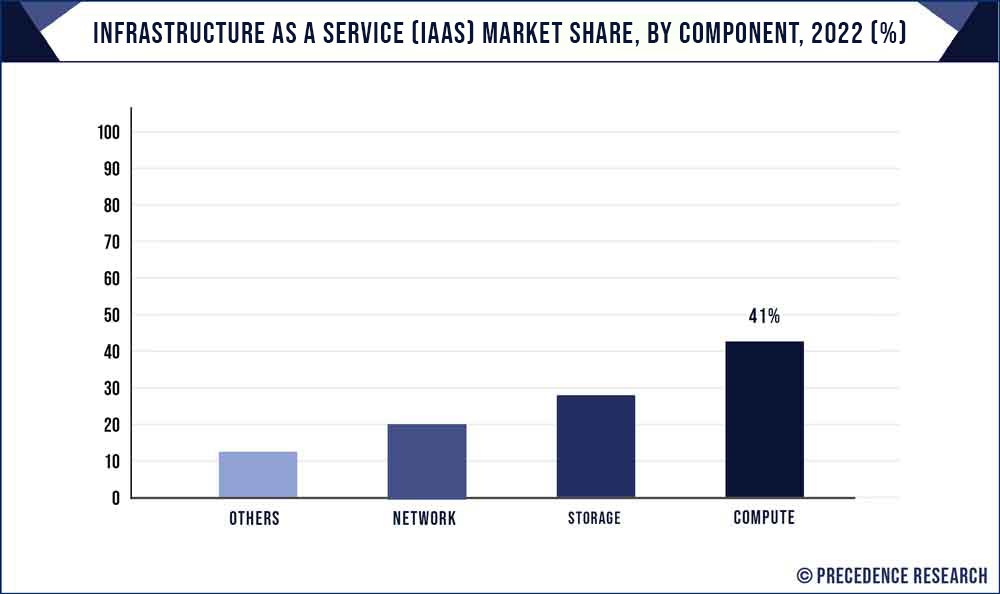 Infrastructure as a Service (IaaS) Market Share, By Component 2021 (%)