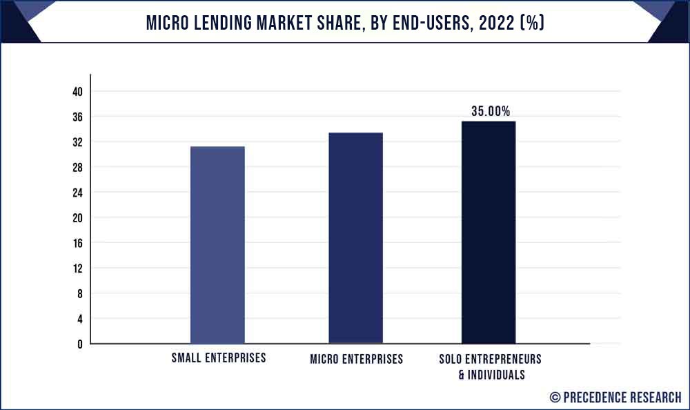 Micro Lending Market Share, By End Users, 2022 (%)