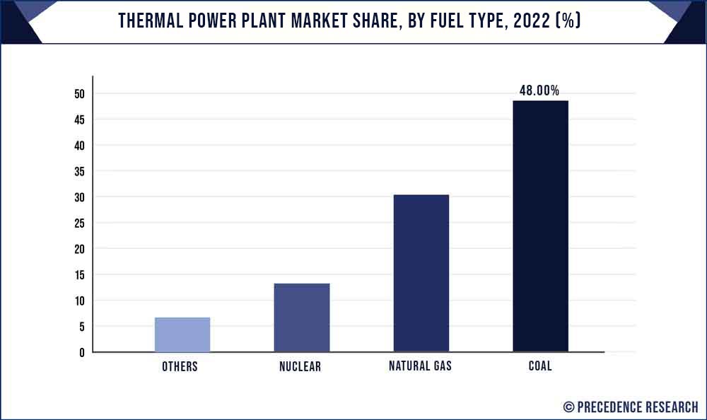 Thermal Power Plant Market Share, By Fuel Type, 2021 (%)