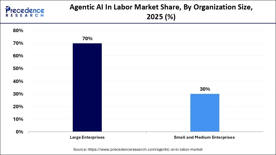 Agentic AI In Labor Market Share, By Organization Size, 2025 (%)