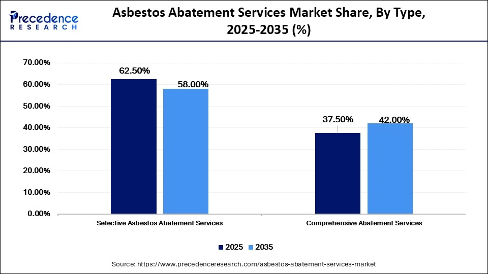 Asbestos Abatement Services Market Share, By Type, 2025-2035 (%)