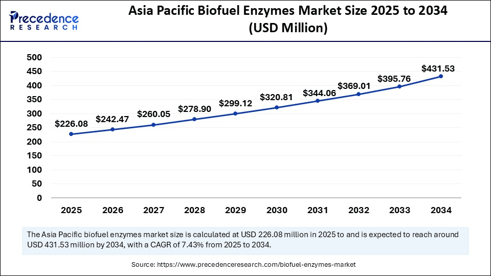 Asia Pacific Biofuel Enzymes Market Size 2025 to 2034