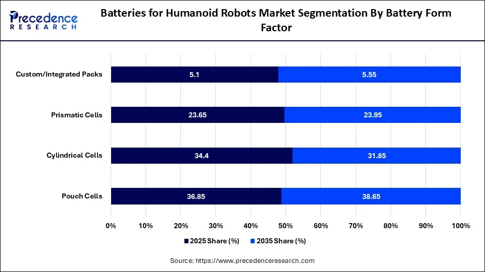 Batteries for Humanoid Robots Market Segmentation by Battery Form Factor 