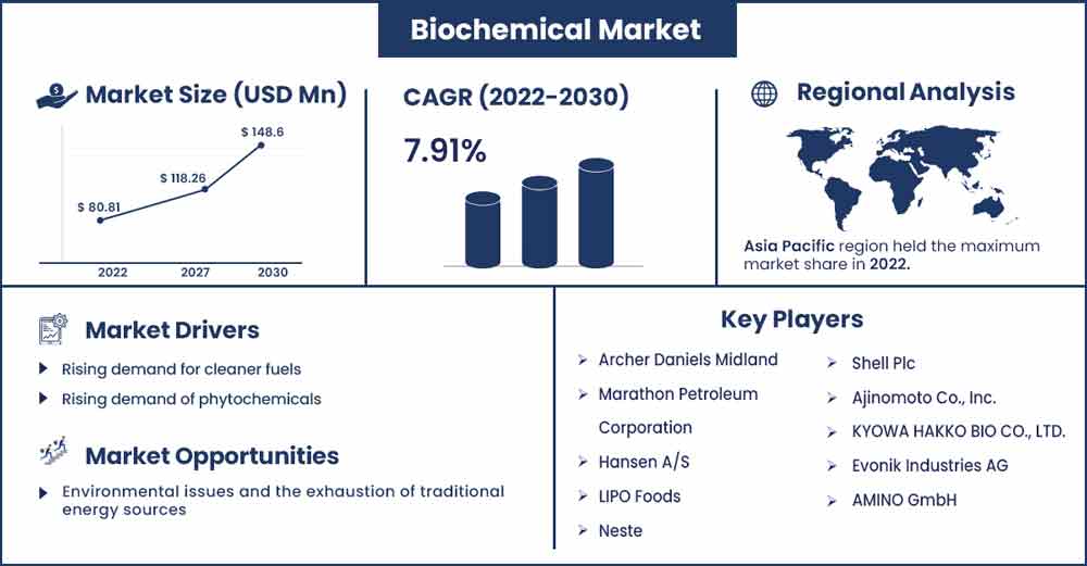 Biochemical Market Size and Growth Rate From 2022 To 2030