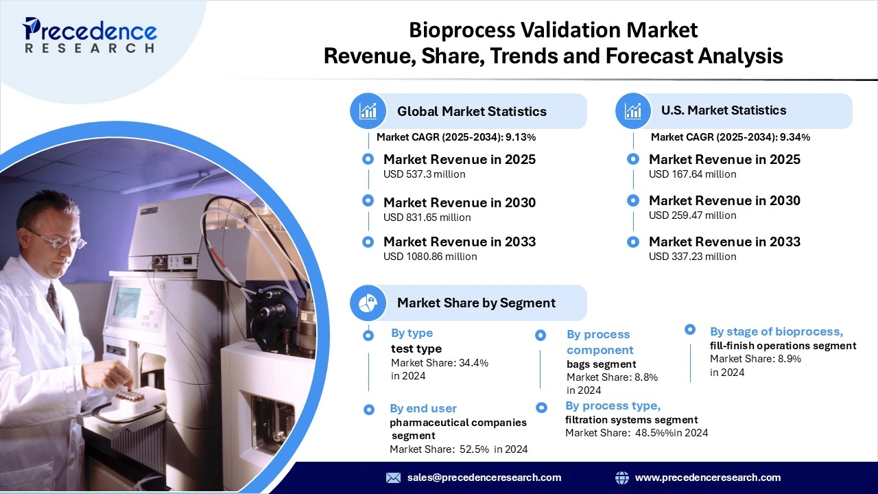 Bioprocess Validation Market Revenue Statistics