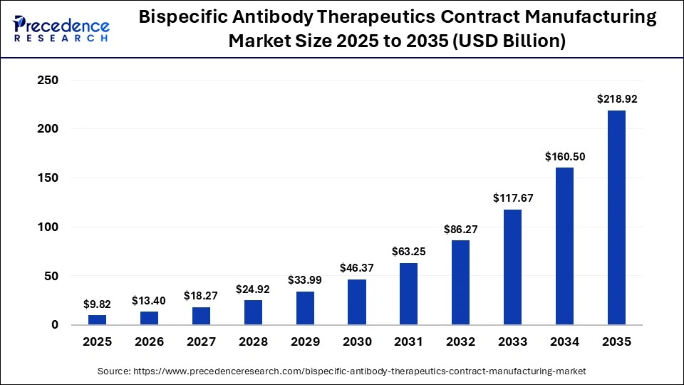 Bispecific Antibody Therapeutics Contract Manufacturing Market Size 2025 to 2035