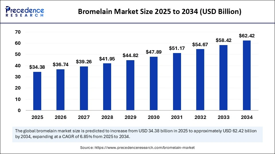 Bromelain Market Size 2025 to 2034
