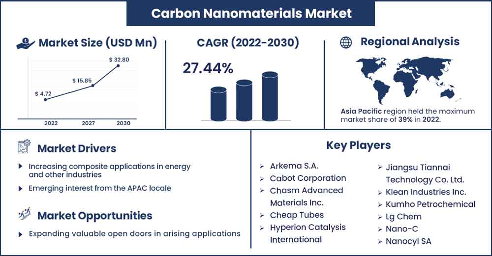 Carbon Nanomaterials Market Size and Growth Rate From 2022 To 2030