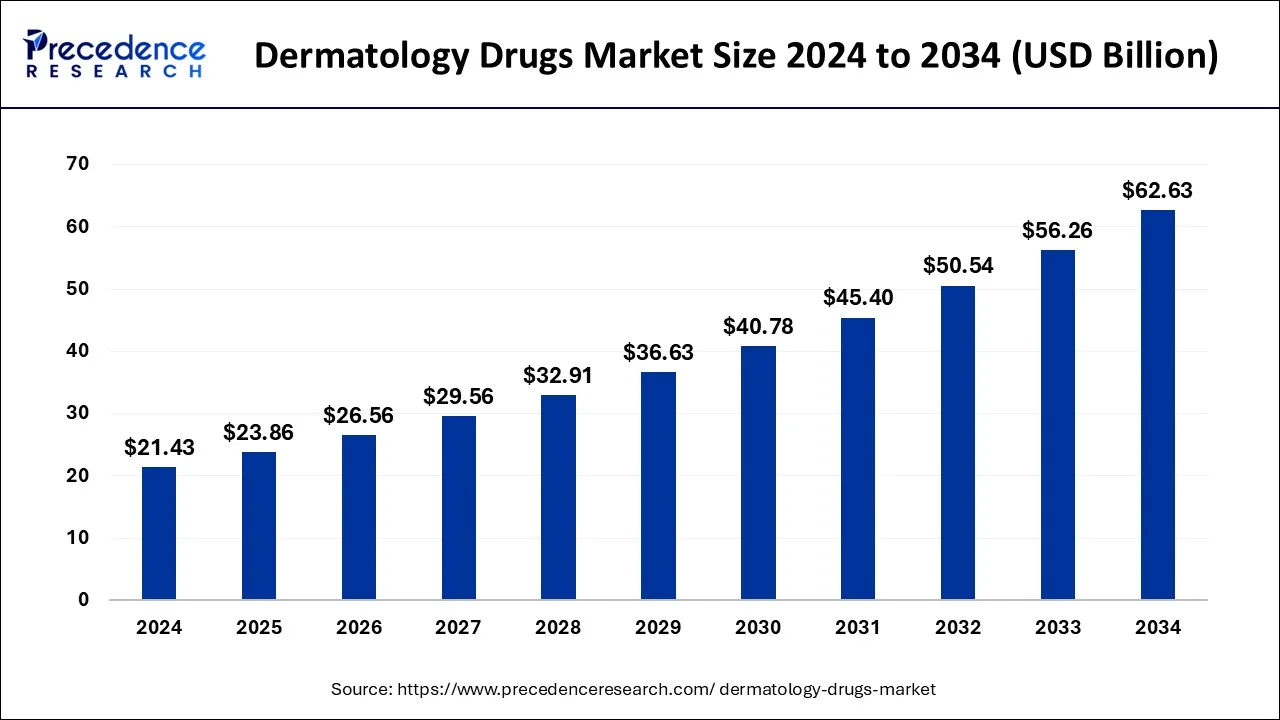 Dermatology Drugs Market Size 2024 to 2033