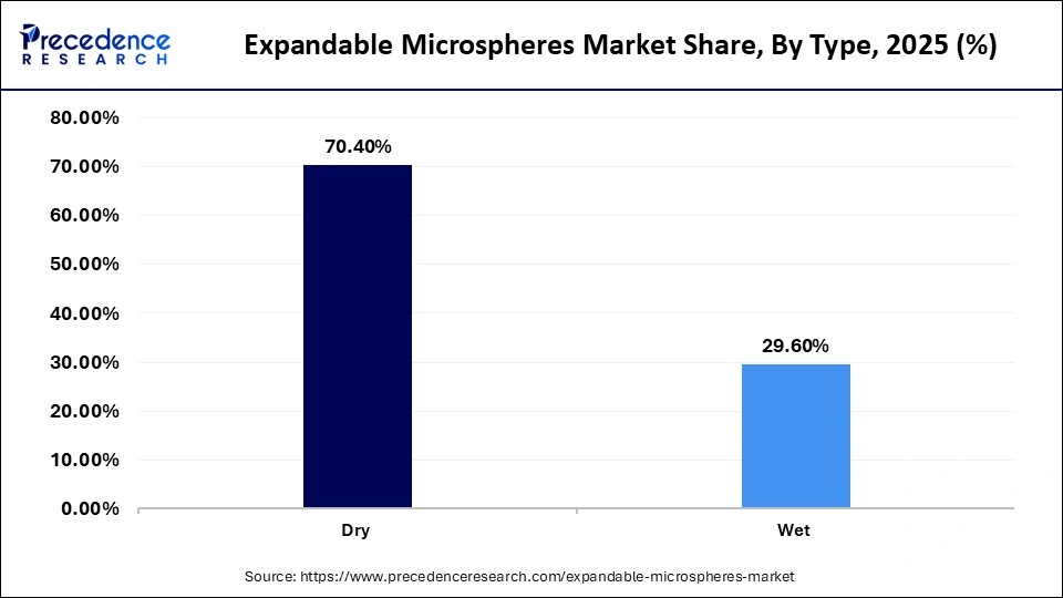Expandable Microspheres Market Share, By Type, 2025 (%)