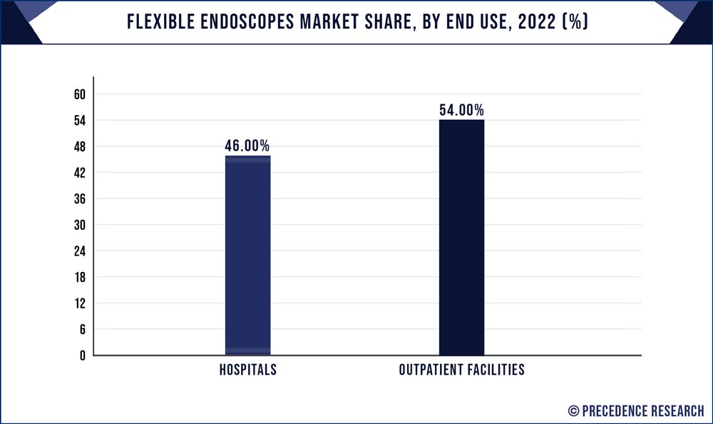 Flexible Endoscopes Market Share, By End Use, 2022 (%)