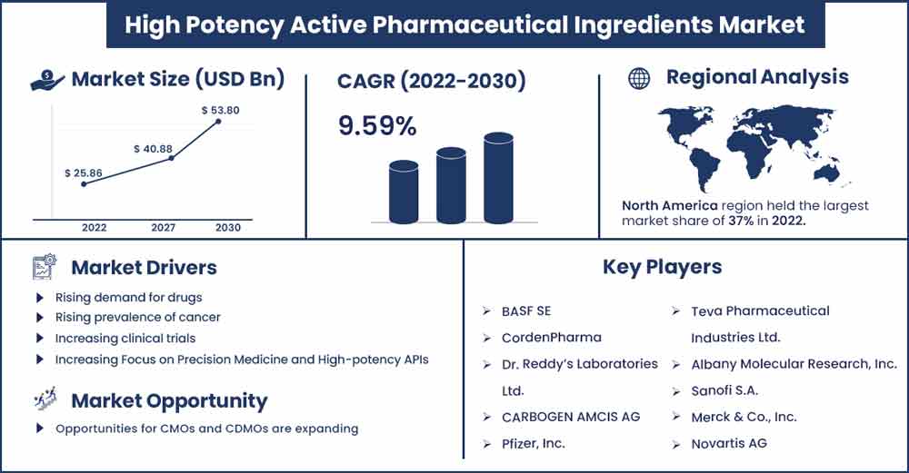 High Potency Active Pharmaceutical Ingredients Market Size and Growth Rate From 2022 To 2030