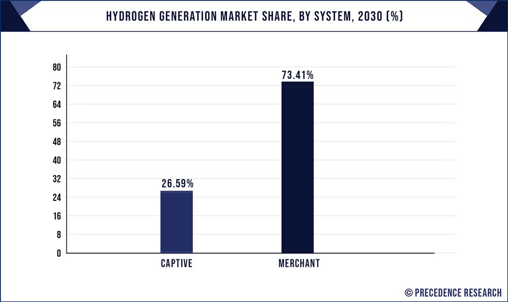 Hydrogen Generation Market Share, By System, 2030 (%)