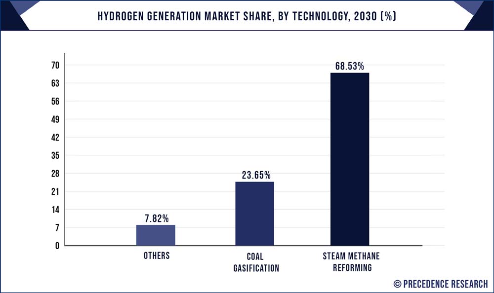 Hydrogen Generation Market Share, By Technology, 2030 (%)