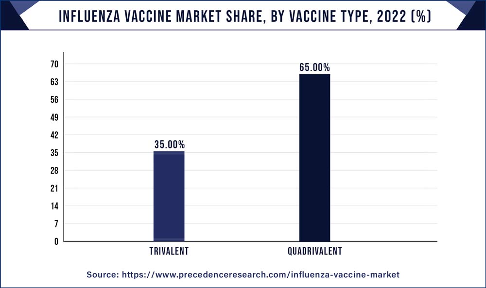 Influenza Vaccine Market Share, By Vaccine Type, 2022 (%)