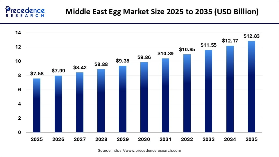 Middle East Egg Market Size 2025 to 2035