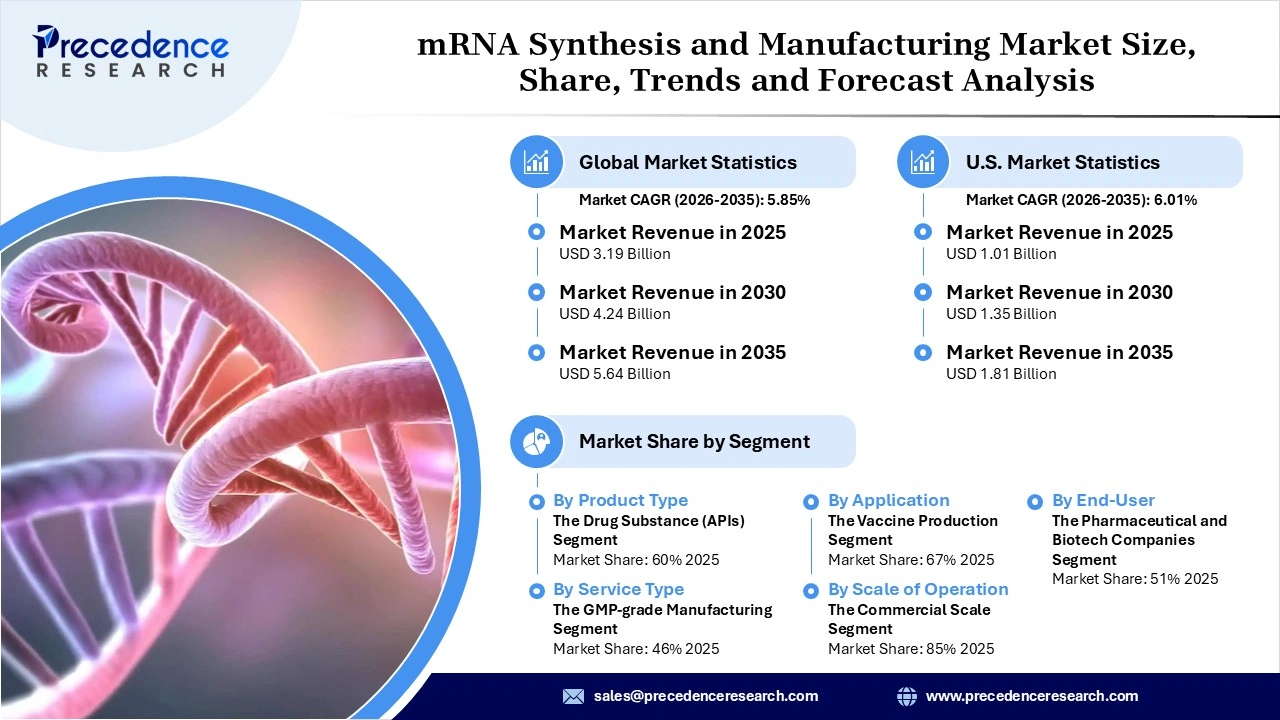 mRNA Synthesis and Manufacturing Market Revenue Statistics mRNA Synthesis and Manufacturing Market Revenue Statistics