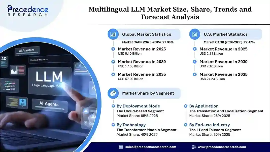 Multilingual LLM Market Revenue Statistics Multilingual LLM Market Revenue Statistics