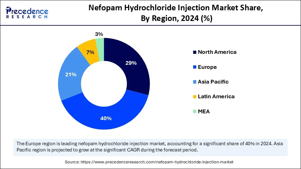 Nefopam Hydrochloride Injection Market Share, By Region, 2024 (%)