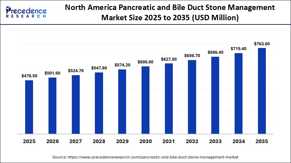 North America Pancreatic and Bile Duct Stone Management Market Size 2025 to 2035