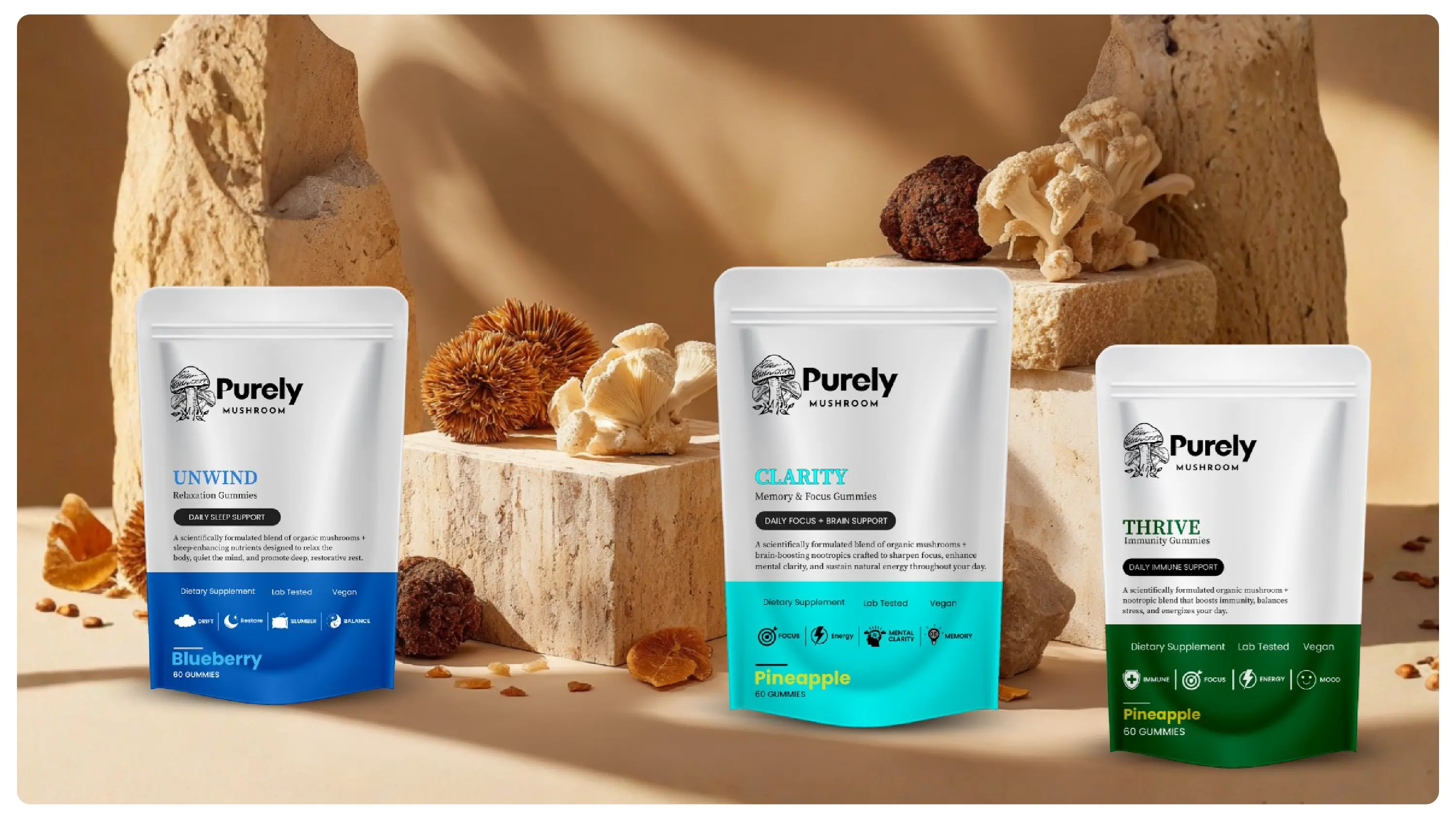 Premium Mushroom Gummies Product Launch