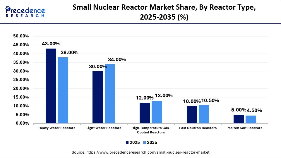 Small Nuclear Reactor Market Share, By Reactor Type, 2025-2035 (%)