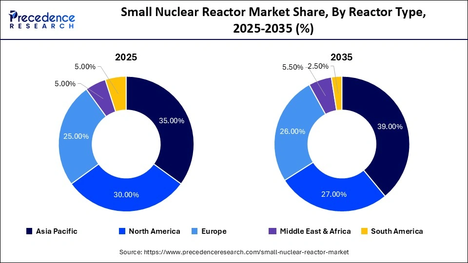 Small Nuclear Reactor Market Share, By Reactor Type, 2025-2035 (%)
