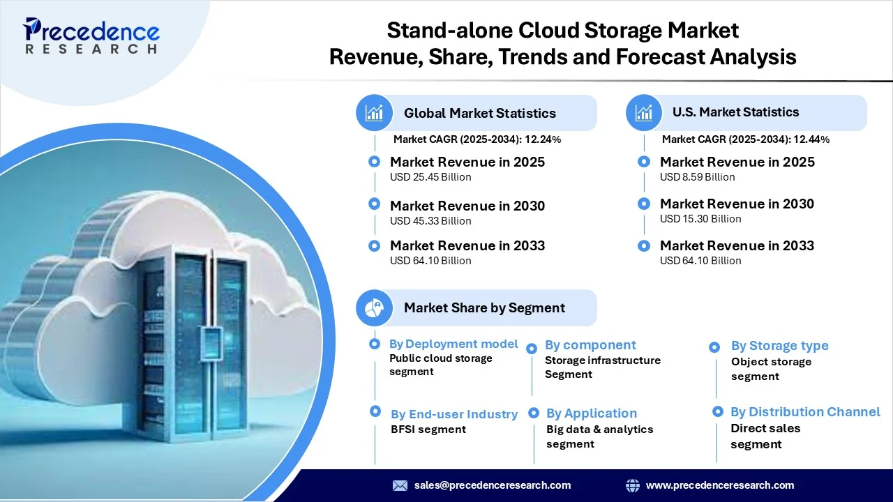 Stand-alone Cloud Storage Market Revenue Statistics