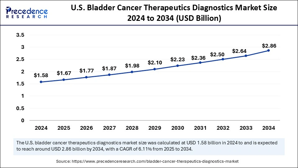 U.S. Bladder Cancer Therapeutics Diagnostics Market Size 2025 to 2034