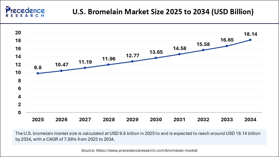 U.S. Bromelain Market Size 2025 to 2034