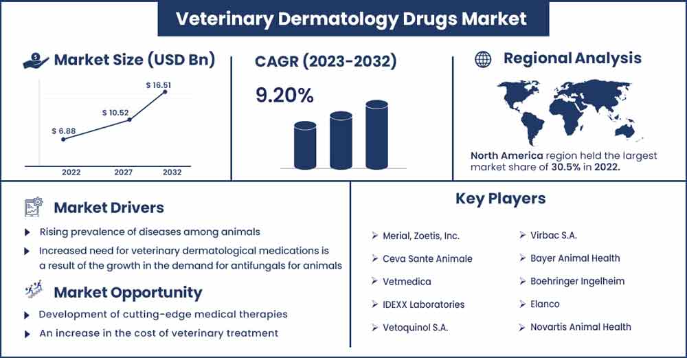 Veterinary Dermatology Drugs Market Size and Growth Rate From 2023 To 2032