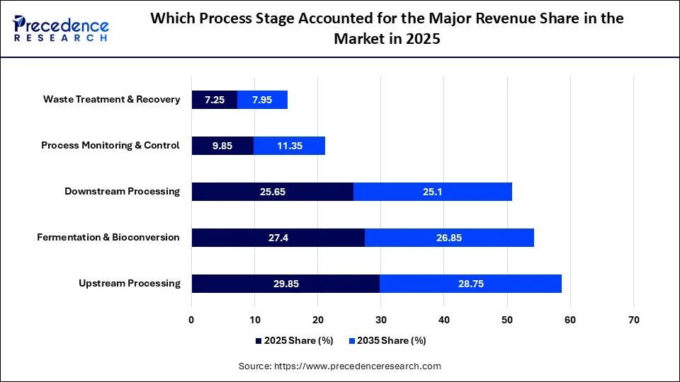 Which Process Stage Accounted for the Major Revenue Share in the Market in 2025?