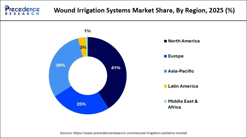 Wound Irrigation Systems Market Share, By Region, 2025 (%)